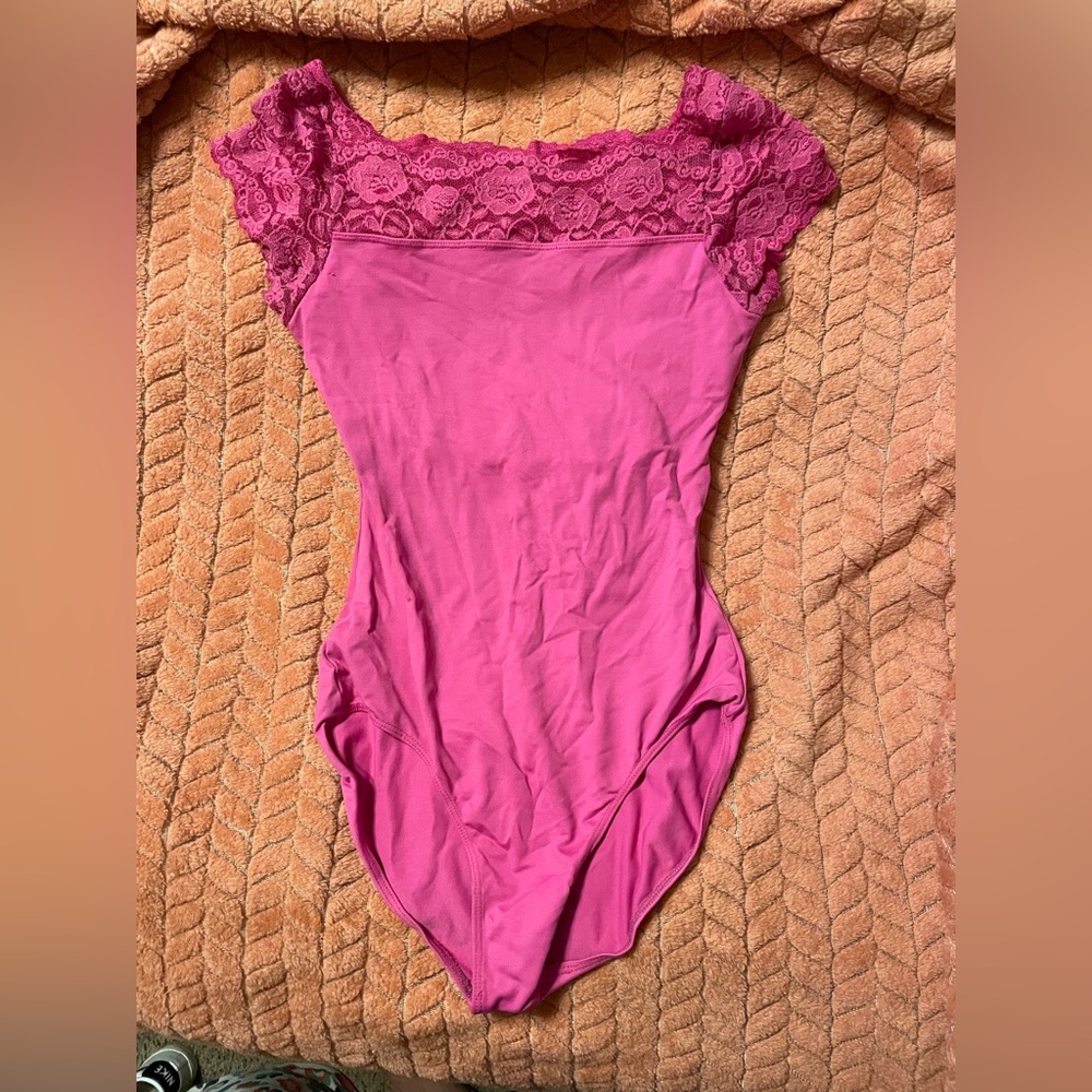 Pink dance leotard